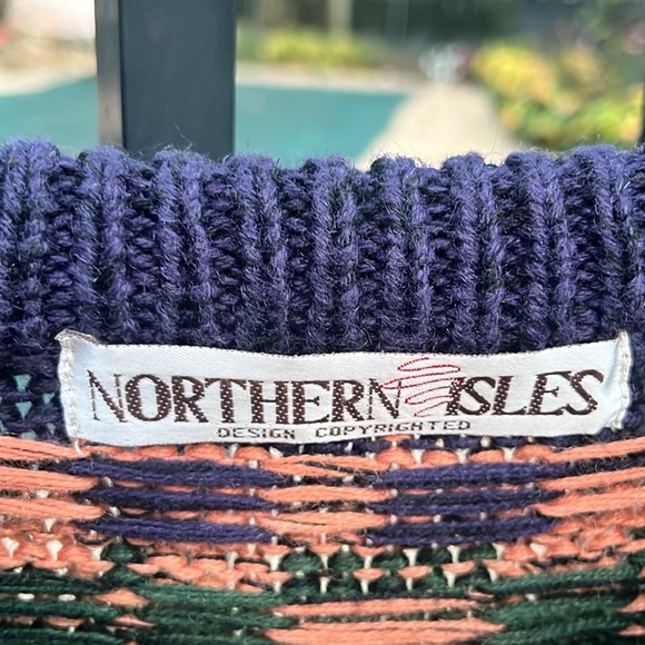 Vintage Northern Isles Men’s Knit Crewneck sweater size Large - Picture 3 of 6